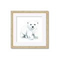 Picture of Tiny Polar Bear _GroupedProduct_Square_Mini_ _GroupedProduct_Square_Framed_Matted_