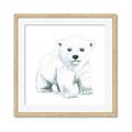 Picture of Tiny Polar Bear _GroupedProduct_Square_Mini_ _GroupedProduct_Square_Framed_Matted_