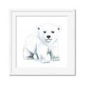 Picture of Tiny Polar Bear _GroupedProduct_Square_Mini_ _GroupedProduct_Square_Framed_Matted_