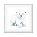 Picture of Tiny Polar Bear _GroupedProduct_Square_Mini_ _GroupedProduct_Square_Framed_Matted_