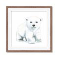 Picture of Tiny Polar Bear _GroupedProduct_Square_Mini_ _GroupedProduct_Square_Framed_Matted_