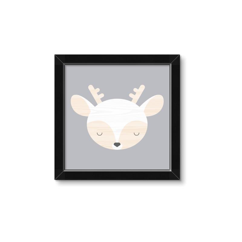 Picture of Gray Deer _GroupedProduct_Square_Mini_ _GroupedProduct_Square_Framed_Matted_