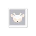 Picture of Gray Deer _GroupedProduct_Square_Mini_ _GroupedProduct_Square_Framed_Matted_