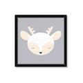 Picture of Gray Deer _GroupedProduct_Square_Mini_ _GroupedProduct_Square_Framed_Matted_