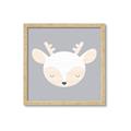 Picture of Gray Deer _GroupedProduct_Square_Mini_ _GroupedProduct_Square_Framed_Matted_