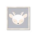 Picture of Gray Deer _GroupedProduct_Square_Mini_ _GroupedProduct_Square_Framed_Matted_