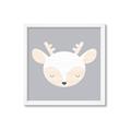 Picture of Gray Deer _GroupedProduct_Square_Mini_ _GroupedProduct_Square_Framed_Matted_