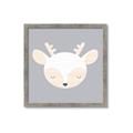 Picture of Gray Deer _GroupedProduct_Square_Mini_ _GroupedProduct_Square_Framed_Matted_