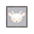 Picture of Gray Deer _GroupedProduct_Square_Mini_ _GroupedProduct_Square_Framed_Matted_