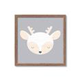 Picture of Gray Deer _GroupedProduct_Square_Mini_ _GroupedProduct_Square_Framed_Matted_