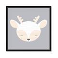 Picture of Gray Deer _GroupedProduct_Square_Mini_ _GroupedProduct_Square_Framed_Matted_