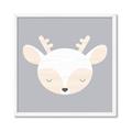 Picture of Gray Deer _GroupedProduct_Square_Mini_ _GroupedProduct_Square_Framed_Matted_