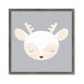 Picture of Gray Deer _GroupedProduct_Square_Mini_ _GroupedProduct_Square_Framed_Matted_
