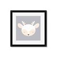 Picture of Gray Deer _GroupedProduct_Square_Mini_ _GroupedProduct_Square_Framed_Matted_