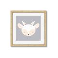 Picture of Gray Deer _GroupedProduct_Square_Mini_ _GroupedProduct_Square_Framed_Matted_