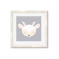 Picture of Gray Deer _GroupedProduct_Square_Mini_ _GroupedProduct_Square_Framed_Matted_