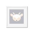 Picture of Gray Deer _GroupedProduct_Square_Mini_ _GroupedProduct_Square_Framed_Matted_