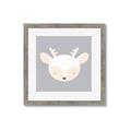 Picture of Gray Deer _GroupedProduct_Square_Mini_ _GroupedProduct_Square_Framed_Matted_