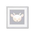 Picture of Gray Deer _GroupedProduct_Square_Mini_ _GroupedProduct_Square_Framed_Matted_