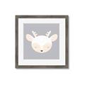 Picture of Gray Deer _GroupedProduct_Square_Mini_ _GroupedProduct_Square_Framed_Matted_