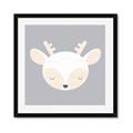 Picture of Gray Deer _GroupedProduct_Square_Mini_ _GroupedProduct_Square_Framed_Matted_