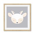 Picture of Gray Deer _GroupedProduct_Square_Mini_ _GroupedProduct_Square_Framed_Matted_