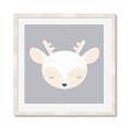 Picture of Gray Deer _GroupedProduct_Square_Mini_ _GroupedProduct_Square_Framed_Matted_