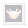 Picture of Gray Deer _GroupedProduct_Square_Mini_ _GroupedProduct_Square_Framed_Matted_