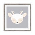 Picture of Gray Deer _GroupedProduct_Square_Mini_ _GroupedProduct_Square_Framed_Matted_