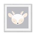 Picture of Gray Deer _GroupedProduct_Square_Mini_ _GroupedProduct_Square_Framed_Matted_