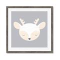 Picture of Gray Deer _GroupedProduct_Square_Mini_ _GroupedProduct_Square_Framed_Matted_