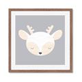 Picture of Gray Deer _GroupedProduct_Square_Mini_ _GroupedProduct_Square_Framed_Matted_