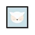 Picture of Teal Owl _GroupedProduct_Square_Mini_ _GroupedProduct_Square_Framed_Matted_