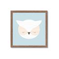 Picture of Teal Owl _GroupedProduct_Square_Mini_ _GroupedProduct_Square_Framed_Matted_