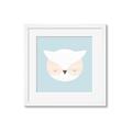 Picture of Teal Owl _GroupedProduct_Square_Mini_ _GroupedProduct_Square_Framed_Matted_