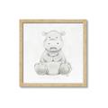 Picture of Nursery Hippo _GroupedProduct_Square_Mini_ _GroupedProduct_Square_Framed_Matted_