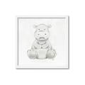 Picture of Nursery Hippo _GroupedProduct_Square_Mini_ _GroupedProduct_Square_Framed_Matted_