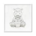 Picture of Nursery Hippo _GroupedProduct_Square_Mini_ _GroupedProduct_Square_Framed_Matted_