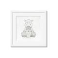 Picture of Nursery Hippo _GroupedProduct_Square_Mini_ _GroupedProduct_Square_Framed_Matted_