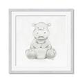 Picture of Nursery Hippo _GroupedProduct_Square_Mini_ _GroupedProduct_Square_Framed_Matted_