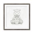 Picture of Nursery Hippo _GroupedProduct_Square_Mini_ _GroupedProduct_Square_Framed_Matted_