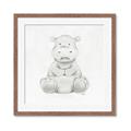 Picture of Nursery Hippo _GroupedProduct_Square_Mini_ _GroupedProduct_Square_Framed_Matted_
