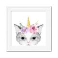 Picture of Caticorn _GroupedProduct_Square_Mini_ _GroupedProduct_Square_Framed_Matted_