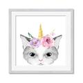 Picture of Caticorn _GroupedProduct_Square_Mini_ _GroupedProduct_Square_Framed_Matted_