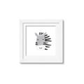 Picture of Zebra Drawing _GroupedProduct_Square_Mini_ _GroupedProduct_Square_Framed_Matted_