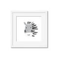 Picture of Zebra Drawing _GroupedProduct_Square_Mini_ _GroupedProduct_Square_Framed_Matted_