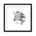Picture of Zebra Drawing _GroupedProduct_Square_Mini_ _GroupedProduct_Square_Framed_Matted_