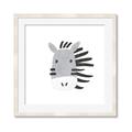 Picture of Zebra Drawing _GroupedProduct_Square_Mini_ _GroupedProduct_Square_Framed_Matted_