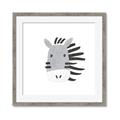 Picture of Zebra Drawing _GroupedProduct_Square_Mini_ _GroupedProduct_Square_Framed_Matted_
