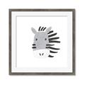 Picture of Zebra Drawing _GroupedProduct_Square_Mini_ _GroupedProduct_Square_Framed_Matted_